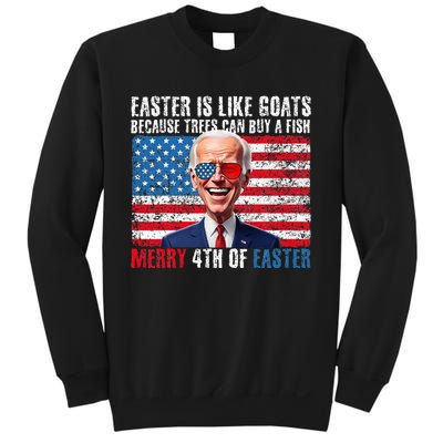 Funny Biden Merry 4th Of Easter Sarcastic Design Sweatshirt