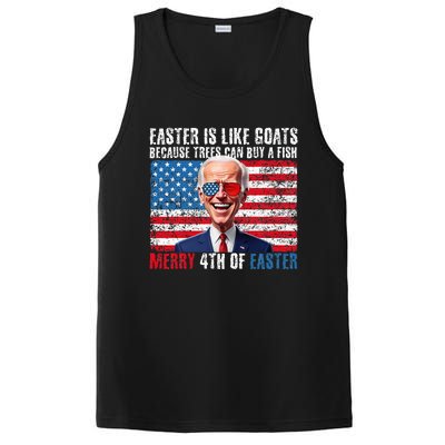 Funny Biden Merry 4th Of Easter Sarcastic Design PosiCharge Competitor Tank