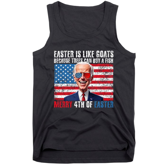 Funny Biden Merry 4th Of Easter Sarcastic Design Tank Top