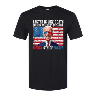 Funny Biden Merry 4th Of Easter Sarcastic Design Softstyle CVC T-Shirt