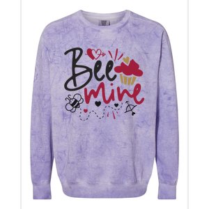 Funny Bee Mine Valentine’s Day Graphic Great Gift Colorblast Crewneck Sweatshirt