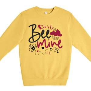 Funny Bee Mine Valentine’s Day Graphic Great Gift Premium Crewneck Sweatshirt