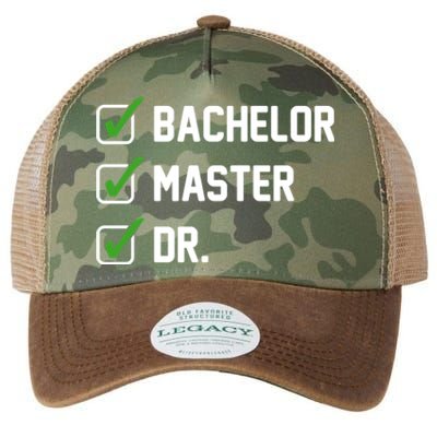 Funny Bachelor Master Doctorate Degree Dr Phd Funny Gift Funny Gift Legacy Tie Dye Trucker Hat