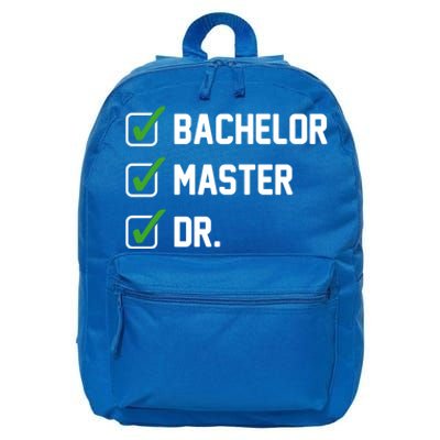 Funny Bachelor Master Doctorate Degree Dr Phd Funny Gift Funny Gift 16 in Basic Backpack