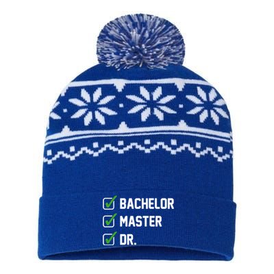 Funny Bachelor Master Doctorate Degree Dr Phd Funny Gift Funny Gift USA-Made Snowflake Beanie