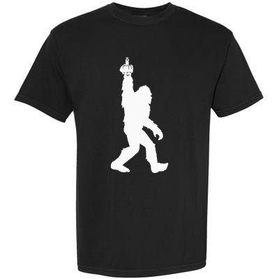 Funny Bigfoot Middle Finger For Squatch Believers Garment-Dyed Heavyweight T-Shirt