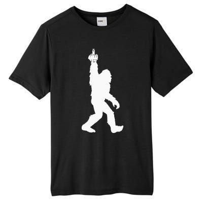 Funny Bigfoot Middle Finger For Squatch Believers Tall Fusion ChromaSoft Performance T-Shirt