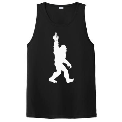 Funny Bigfoot Middle Finger For Squatch Believers PosiCharge Competitor Tank