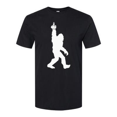 Funny Bigfoot Middle Finger For Squatch Believers Softstyle CVC T-Shirt