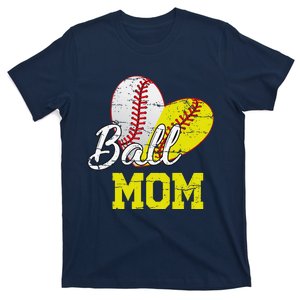 Funny Ball Mom Softball Baseball Gifts For Women Mothers Day T-Shirt