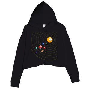 Funny Billiard My Universe Pool Billiard Sport Gift Crop Fleece Hoodie