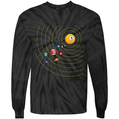 Funny Billiard My Universe Pool Billiard Sport Gift Tie-Dye Long Sleeve Shirt