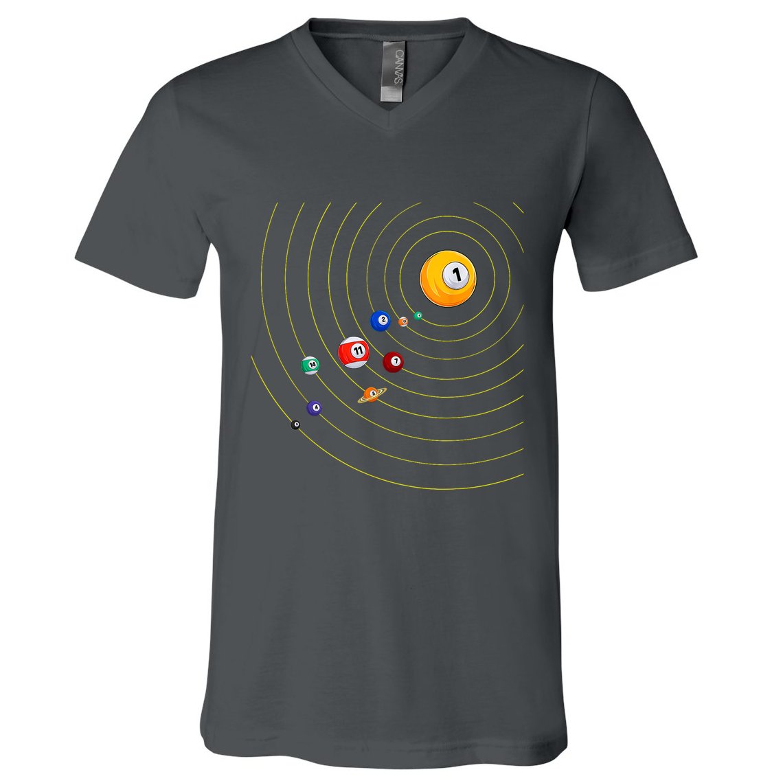 Funny Billiard My Universe Pool Billiard Sport Gift V-Neck T-Shirt