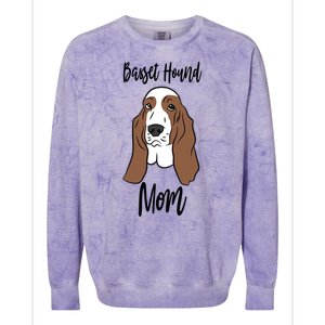 Funny Basset Mom Gift Colorblast Crewneck Sweatshirt