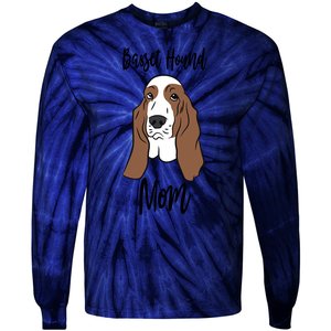 Funny Basset Mom Gift Tie-Dye Long Sleeve Shirt