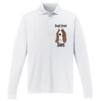 Funny Basset Mom Gift Performance Long Sleeve Polo