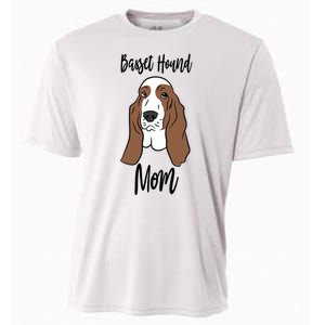 Funny Basset Mom Gift Cooling Performance Crew T-Shirt