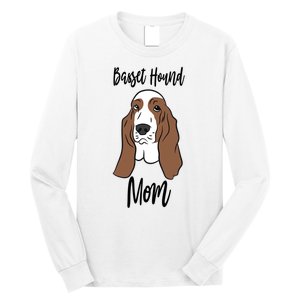 Funny Basset Mom Gift Long Sleeve Shirt