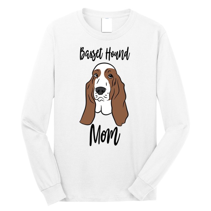 Funny Basset Mom Gift Long Sleeve Shirt