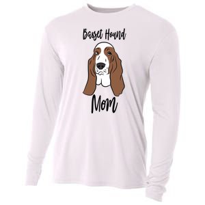 Funny Basset Mom Gift Cooling Performance Long Sleeve Crew