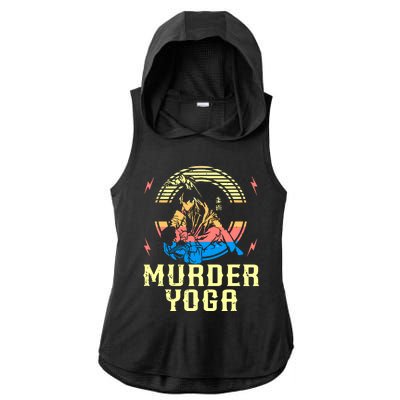 Funny BJJ MMA Design! Brazilian Jiu Jitsu Ladies PosiCharge Tri-Blend Wicking Draft Hoodie Tank