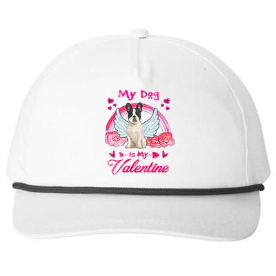 French Bulldog My Dog Is My Valentine Dog Valentines Day Gift Snapback Five-Panel Rope Hat