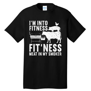 Funny Bbq Meat Smoking Art For Barbeque Griller Tall T-Shirt