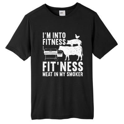 Funny Bbq Meat Smoking Art For Barbeque Griller Tall Fusion ChromaSoft Performance T-Shirt