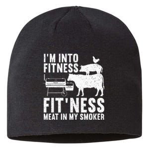 Funny Bbq Meat Smoking Art For Barbeque Griller Sustainable Beanie