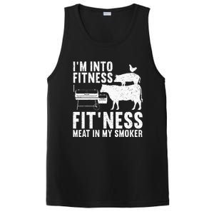 Funny Bbq Meat Smoking Art For Barbeque Griller PosiCharge Competitor Tank