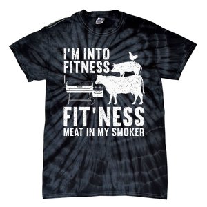 Funny Bbq Meat Smoking Art For Barbeque Griller Tie-Dye T-Shirt