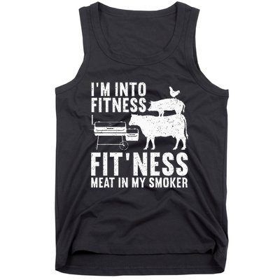 Funny Bbq Meat Smoking Art For Barbeque Griller Tank Top