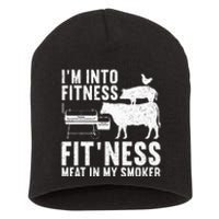 Funny Bbq Meat Smoking Art For Barbeque Griller Short Acrylic Beanie