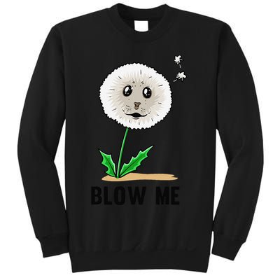 Funny Blow Me Seal Face Dandelion Meme Sweatshirt