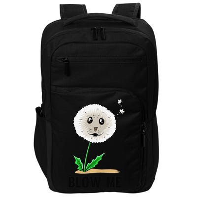 Funny Blow Me Seal Face Dandelion Meme Impact Tech Backpack