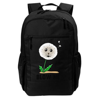 Funny Blow Me Seal Face Dandelion Meme Backpack