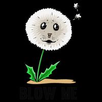 Funny Blow Me Seal Face Dandelion Meme Sustainable Bucket Hat