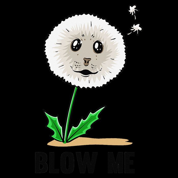 Funny Blow Me Seal Face Dandelion Meme Sustainable Bucket Hat