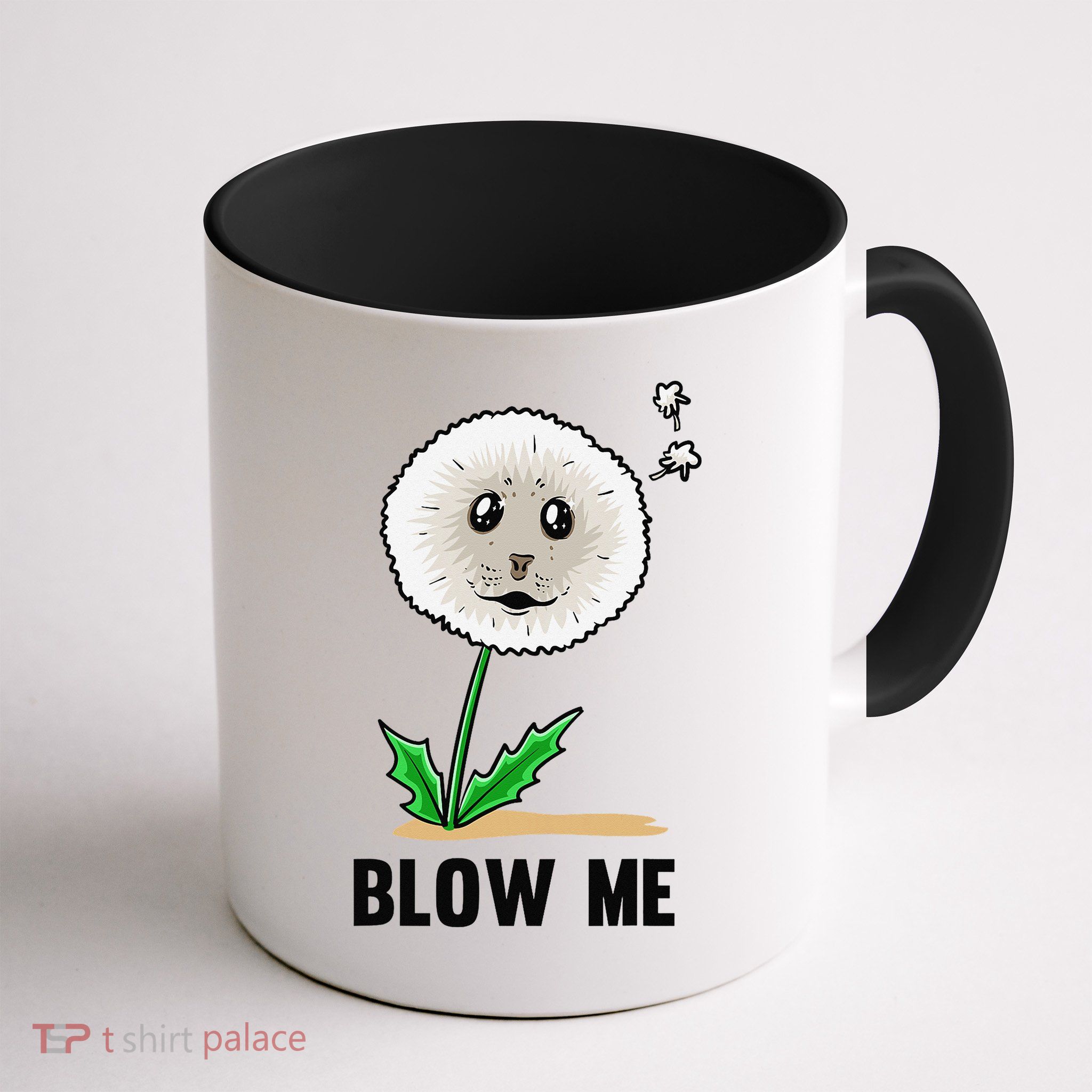 Funny Blow Me Seal Face Dandelion Meme Mug