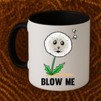 Funny Blow Me Seal Face Dandelion Meme Mug