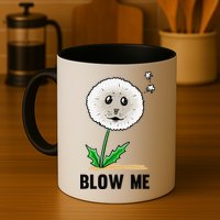 Funny Blow Me Seal Face Dandelion Meme Mug