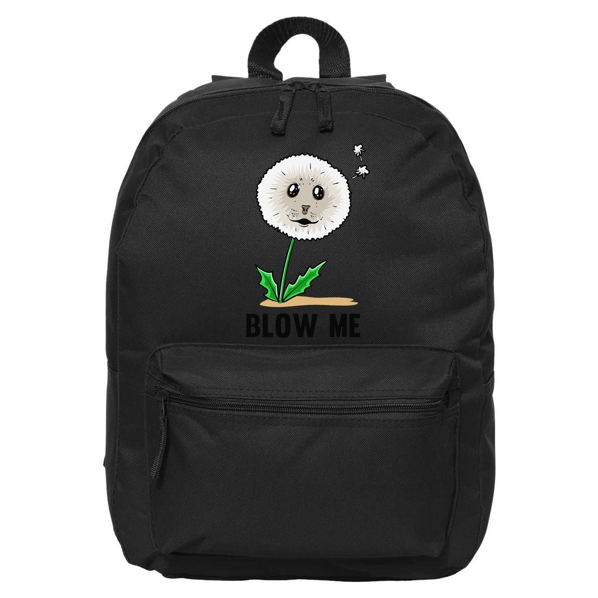 Funny Blow Me Seal Face Dandelion Meme 16 in Basic Backpack