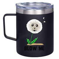 Funny Blow Me Seal Face Dandelion Meme 12oz Stainless Steel Coffee Mug