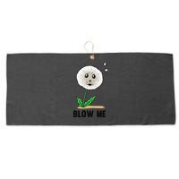 Funny Blow Me Seal Face Dandelion Meme Large Microfiber Waffle Golf Towel