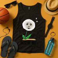 Funny Blow Me Seal Face Dandelion Meme Tank Top