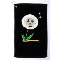Funny Blow Me Seal Face Dandelion Meme Golf Towel