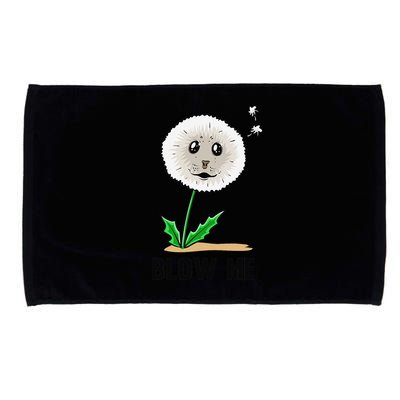 Funny Blow Me Seal Face Dandelion Meme Microfiber Hand Towel