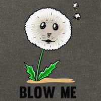 Funny Blow Me Seal Face Dandelion Meme Cotton Canvas Backpack