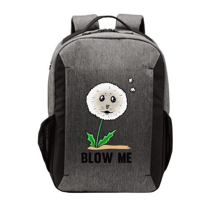 Funny Blow Me Seal Face Dandelion Meme Vector Backpack