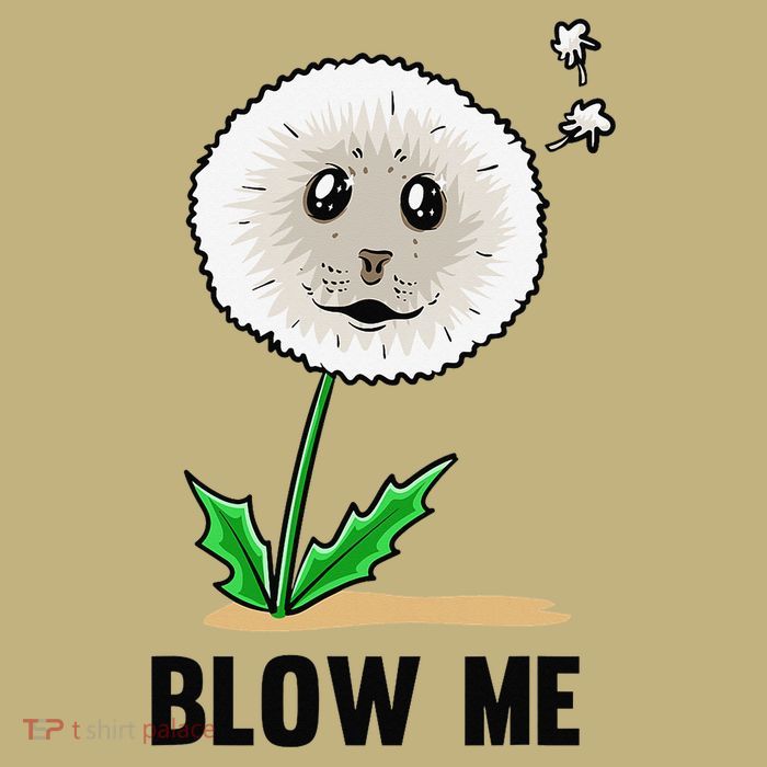 Funny Blow Me Seal Face Dandelion Meme T-Shirt